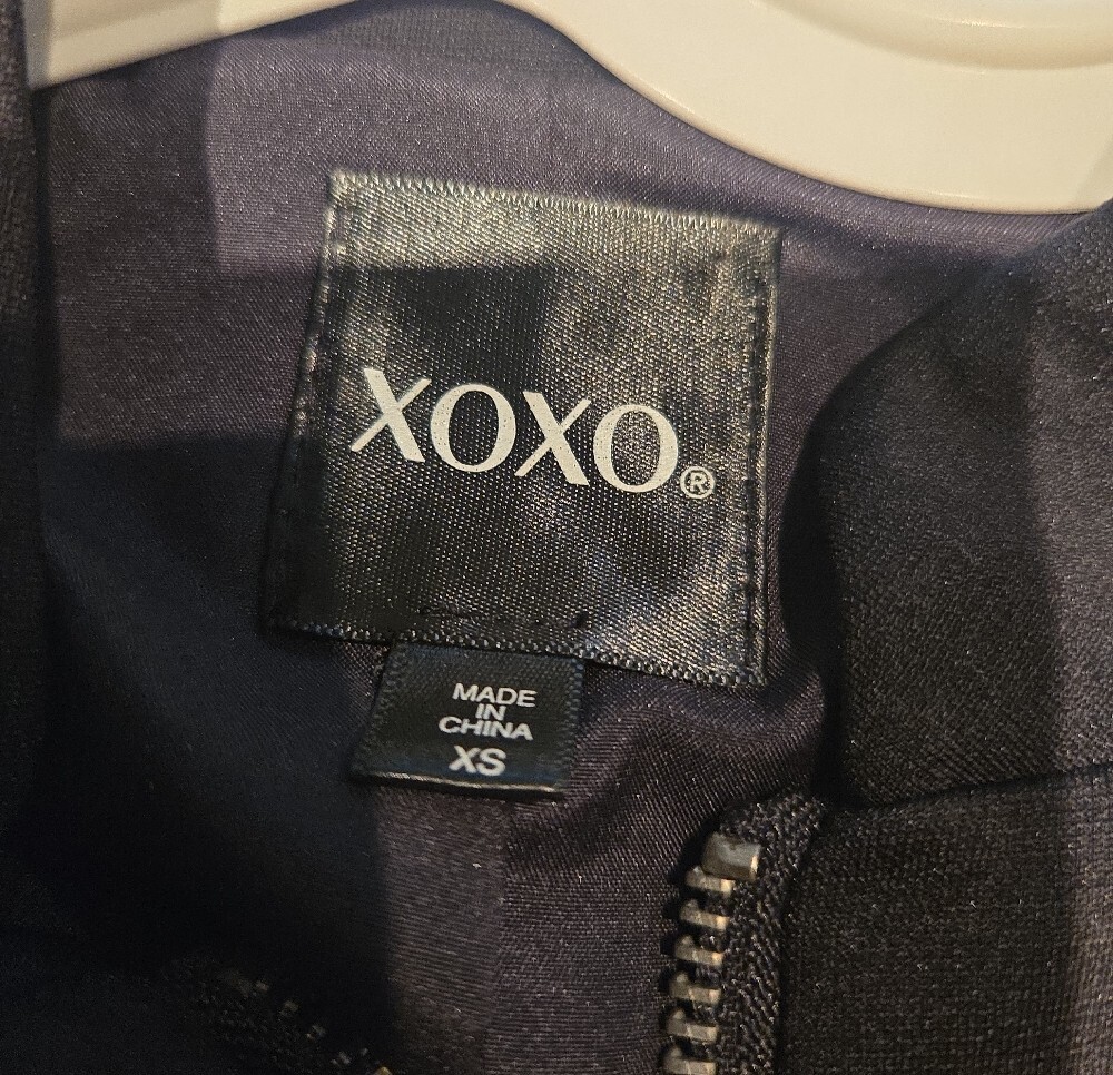 XOXO Black Military-Style Blazer with Gold Buttons - Picture 3 of 3